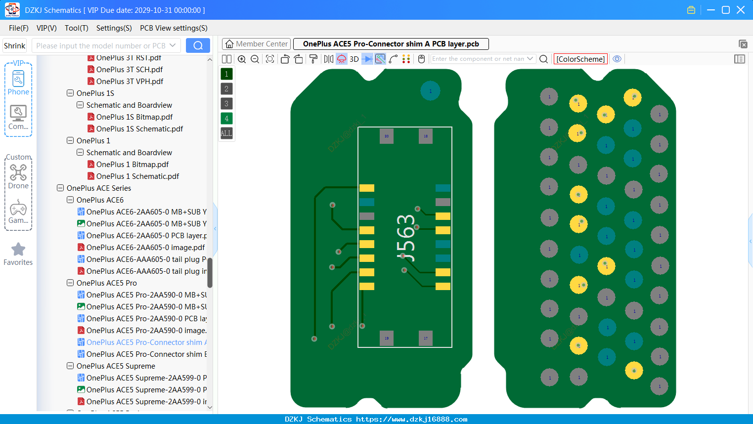 OnePlus ACE5 Pro-Connector Shim A PCB Layer
